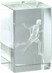 2100-08 Cross Trofeo CUBO CRISTAL 8CM