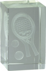 2100-09 Pádel Trofeo CUBO CRISTAL 8CM