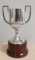 CR004-0 Copa del Rey 17 CM  terminación Metalizada y con Base Madera